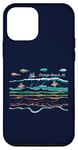 Coque pour iPhone 12 mini Orange Beach Alabama Coloré Tie-Dye Pelican Beach Waves