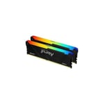 KINGSTON TECHNOLOGY Ram-minne - Kingston Fury Beast Rgb 32 Gb (2 X 16 Gb) Ddr4 3200 Mhz Cl16 (kf432c16bb2ak2/32)