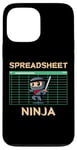 Coque pour iPhone 13 Pro Max Ninja for Spreadsheet Lovers Fans Office Citation drôle