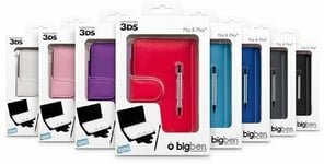 Hard Case Transport Cover Nintendo 3DS Flip Play New Stylus Included Pink