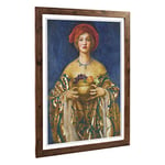 Big Box Art Framed Print of Frank Cowper Cadogan The Golden Bowl Design | Wall Art Picture | Home Decor for Kitchen, Living Room, Bedroom, Hallway, Walnut, A2 / 24.5x18 Inch / 62x45cm