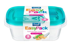 4x Plastic Food Storage Containers Lunchbox Vent Lids Stackable Premium Quality