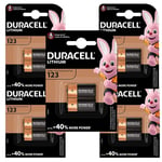 10 X DURACELL GENUINE CR123 3V ULTRA PHOTO BATTERY 123 DL123A CR1734 LONG EXPIRY