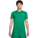 T-Shirt Nike Homme Manche Courte AR4997 365 Vêtement de Sport Vert Blanc Swoosh