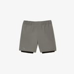 Lacoste Mens Lined Ultra Dry Sport Shorts in Grey material_polyester - Size X-Small