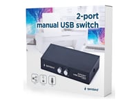 Gembird Dsu-21 - Usb-Växel - 2 X Usb - Skrivbordsmodell