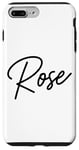 Coque pour iPhone 7 Plus/8 Plus Rose Nom Femme Mignon Fille Élégante Femme Amour Manuscrite