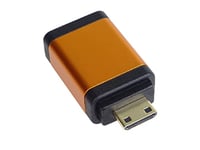 PremiumCord HDMI Type A to Mini HDMI Type C Female to Male Adapter 4K @ 60Hz Full HD 1080p Orange