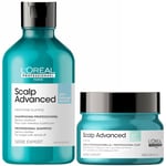 L'Oréal Professionnel Serié Expert Scalp Advanced Anti-Dandruff Shampoo and Mask Routine for Oily Dandruff Hair