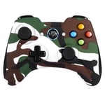 Manette PC/PS3 sans Fil, Gamepad Android avec Batterie Intégrée/Double Vibration/Plug and Play - Camouflage Vert. Manettes de jeu. Camouflage Vert / Marron