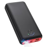 Power Bank 27000mAh Powerbank Fast Charging 22.5W QC 3.0 Portable Charger with Outputs Inputs Flashlight USB C Battery Pack, Ultra-High Capacity Compatible for iPhone 15 14 13 12 Samsung etc