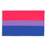 Drapeau Bisexuel 150x90cm - Drapeau bisexuel - Arc en Ciel - Rainbow 90 x 150 cm Polyester léger - AZ FLAG