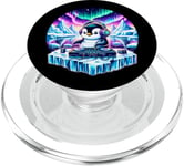 Funny Penguin Dj Headphones Graphic for Men Women Kids PopSockets PopGrip for MagSafe