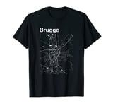 Brugge Belgium Classic City Map Graphic T-Shirt