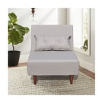 King Of Dreams - Fauteuil convertible lit une place tissu en cuir pu Gris facile à nettoyer dimension: 80 x 90 x 84 cm - dimension lit: 80 x 190 x 28