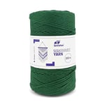 Leviatan Fil Naturel | Cordon Torsadé Simple Super Doux de 200 m | Corde en Fil de Coton 100% | Macramé pour Travaux Manuels | Mariage et Décorations de Noël | 3 mm x 200 m | Vert