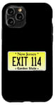 Coque pour iPhone 11 Pro Sortie 114 de plaque d'immatriculation New Jersey NJ GSP Parkway