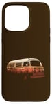 Coque pour iPhone 15 Pro Max Van Silhouette Coucher de soleil orange