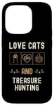 iPhone 14 Pro Cat Lover Cats And Treasure Hunting Metal-Detecting Kittens Case