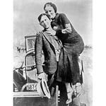 Clyde Barrow Gang Bonnie Parker Criminal Photo Large Wall Art Poster Print Thick Paper 18X24 Inch