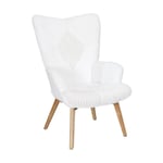 Paris Prix - Fauteuil Patchwork 'Helsinki' 100cm Blanc