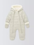 John Lewis Baby Could Quilted Snowsuit, Grey