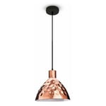 Vtac - v-tac Lustre led à cà´ne métallique avec douille E27 (Max 60W) Couleur Rose Gold Miroir d : 220mm