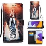 Samsung Galaxy A22 5G      Designer PU Case      Cat&amp;Tiger