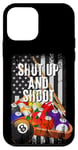 Coque pour iPhone 12 mini Cool USA Pool Billiards Game Quotes Shut Up & Shoot Graphic