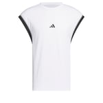 adidas Homme Basketball All World Sleeveless Tank, White/Black, M