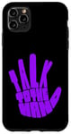 Coque pour iPhone 11 Pro Max Violet Parler à la main Graphique couleur violette