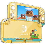 Skyddande fodral för Nintendo Switch Lite, hårt PC-skydd, transparent, anti-chock, delat fodral för Animal Crossing-design