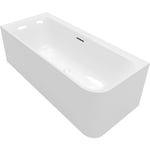 VILLEROY & BOCH LOOP & FRIENDS SQUARE DUO BACK-TO-WALL BADEKAR 180X80 VENSTRE HVIT ALPIN