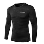 AMZSPORT Maillot Compression à Manches Longues Base Layer pour Homme Sports Baselayer Haut All-Season XXL