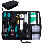 SGILE 12 en 1 Professional Testeur de Network Réseau Câble Kits d'Outils de Réparation d'Ordinateur Net Maintenance de Testeur de Câble LAN, Réseau Ensemble d'Outils Approprié au Bricolage