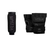 Venum Kontact Protège-Tibia sans Pied Mixte Adulte, Noir, Taille Unique & Kontact sous-Gants avec Gel Mixte Adulte, Noir, Taille Unique