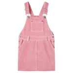 Robe salopette pour enfants velours c�tel� rose clair 116