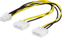 Adapter cable 2x4-pin to 6-pin PCI-Express, 25cm