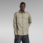 G Star Raw Mens G-Star RAW Cargo Regular Shirt - Beige Cotton - Size Small