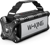 W-KING Bluetooth Speakers, 90W Peak 50W RMS Portable Speaker Black 