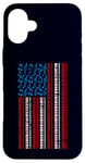 Coque pour iPhone 16 Plus Clavier électrique drapeau américain 4 juillet pour homme et femme