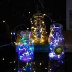 1 Pack Led Colored Starry Cork Lights Solar Powered Mini Copper B