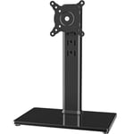 Single LCD Computer Monitor Free-Standing Desk Stand Riser for 13 inch to 32 inch Screen with Swivel, Height Adjustable, Rotation, Holds One (1) Screen up to 35kgs