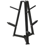 SPORTNOW Support de poids pour plaques support de barre d'haltère rack de rangement pour plaques de poids arbre de poids olympique capacité max. 300 kg