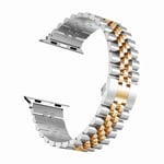 Stainless Steel Royal Bracelet Apple Watch Armband - Elegant & Stilig - Till 38 mm / 40 mm / 41 mm - Välj Färg! Silver/Rose