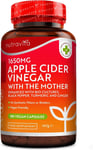 Nutravita Apple Cider Vinegar Capsules 1800mg - ACV with Mother - 180 Capsules