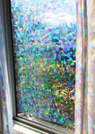 Rainbow Symphony - Film Attrape-Soleil Arc-en-Ciel pour fenêtre, Motif Cristal, Panneau de 61 x 91,4 cm, fabriqué aux États-Unis