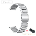 Armband till HUAWEI WATCH GT 2 Pro gt2pro Armband i metall i rostfritt stål till HUAWEI gt2 pro klockbandstillbehör Silver 2 For HUAWEI GT2 Pro