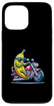 Coque pour iPhone 13 Pro Max Banane Moto Cool Conduire Amusant Lunettes