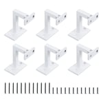 6 Pcs Swivel Hand Rail Brackets Adjustable Square Hand Rail Brackets, White